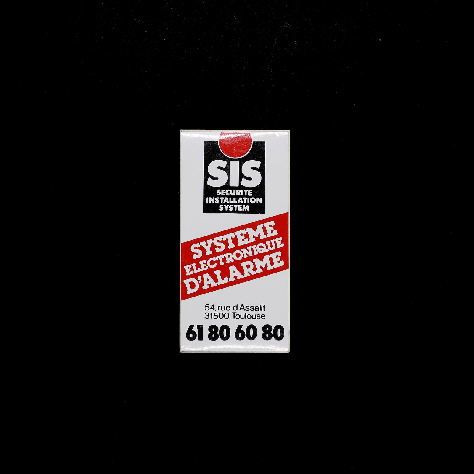 「SIS SEVURITE INSTALLATION SYSTEM」ヴィンテージステッカー ヨーロッパ