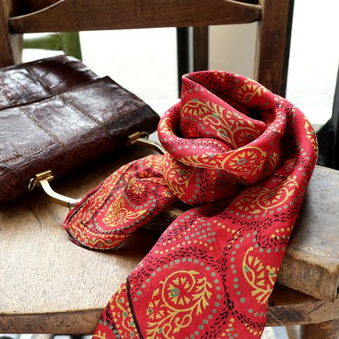 「ペイズリーパターン」ヴィンテージスカーフ ヨーロッパ