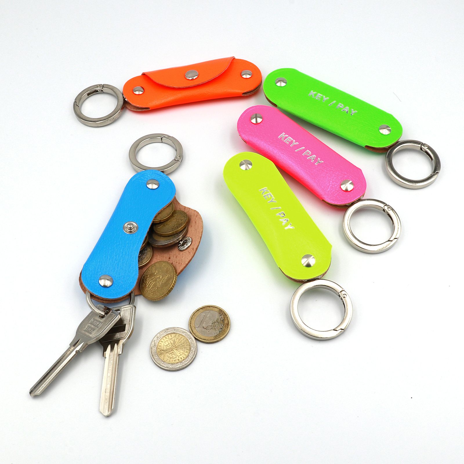 「Neon KEY/PAY」キー＆コインケース イエロー