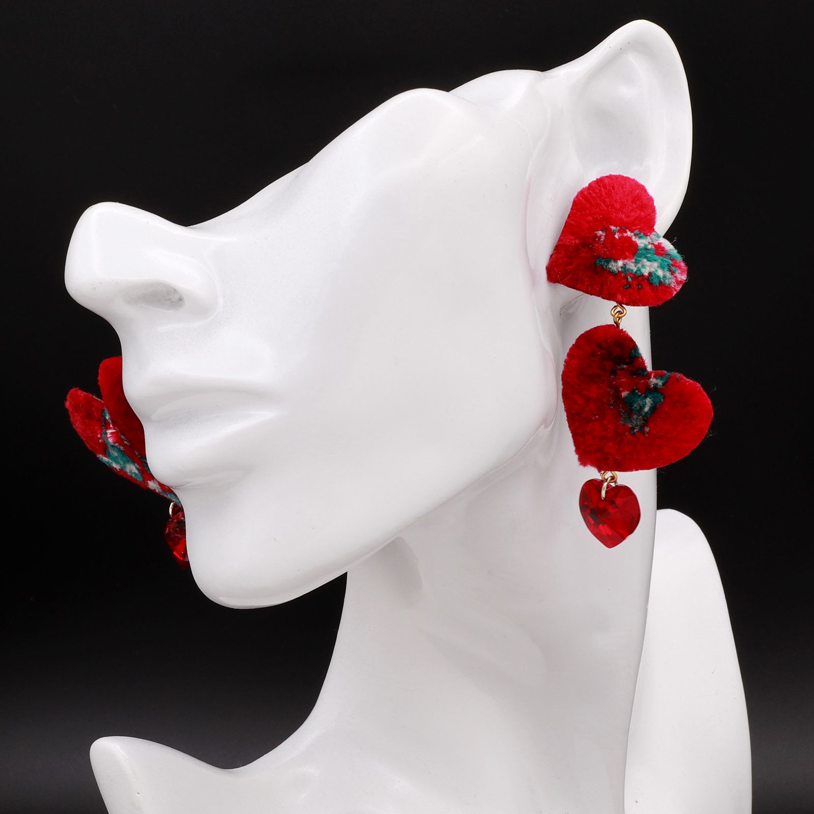 「TRIBO ハートスワロ」ピアス レッド【collection de couleurs de sachikoism】