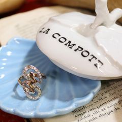 「エレガントカーブ」デッドストックリング イギリス