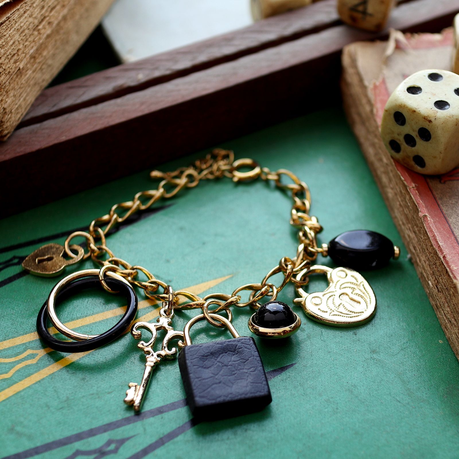 「パドロックキーチャーム」ブレスレット ヨーロッパ
