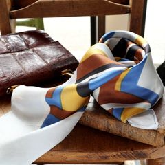 「レトロモザイク」ヴィンテージスカーフ ヨーロッパ