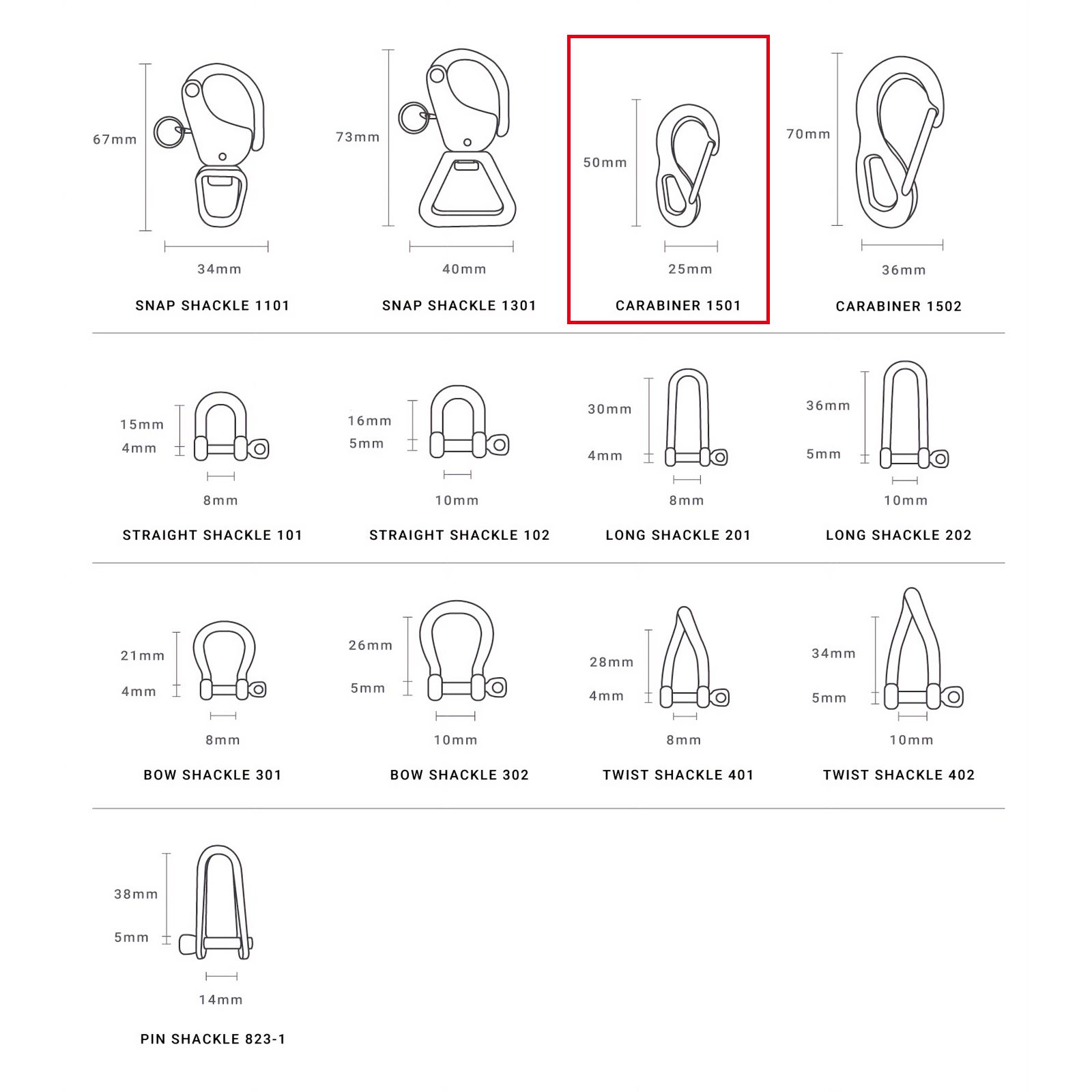 「CARABINER S」カラビナキーリング GLOMA NAUTICA スペイン