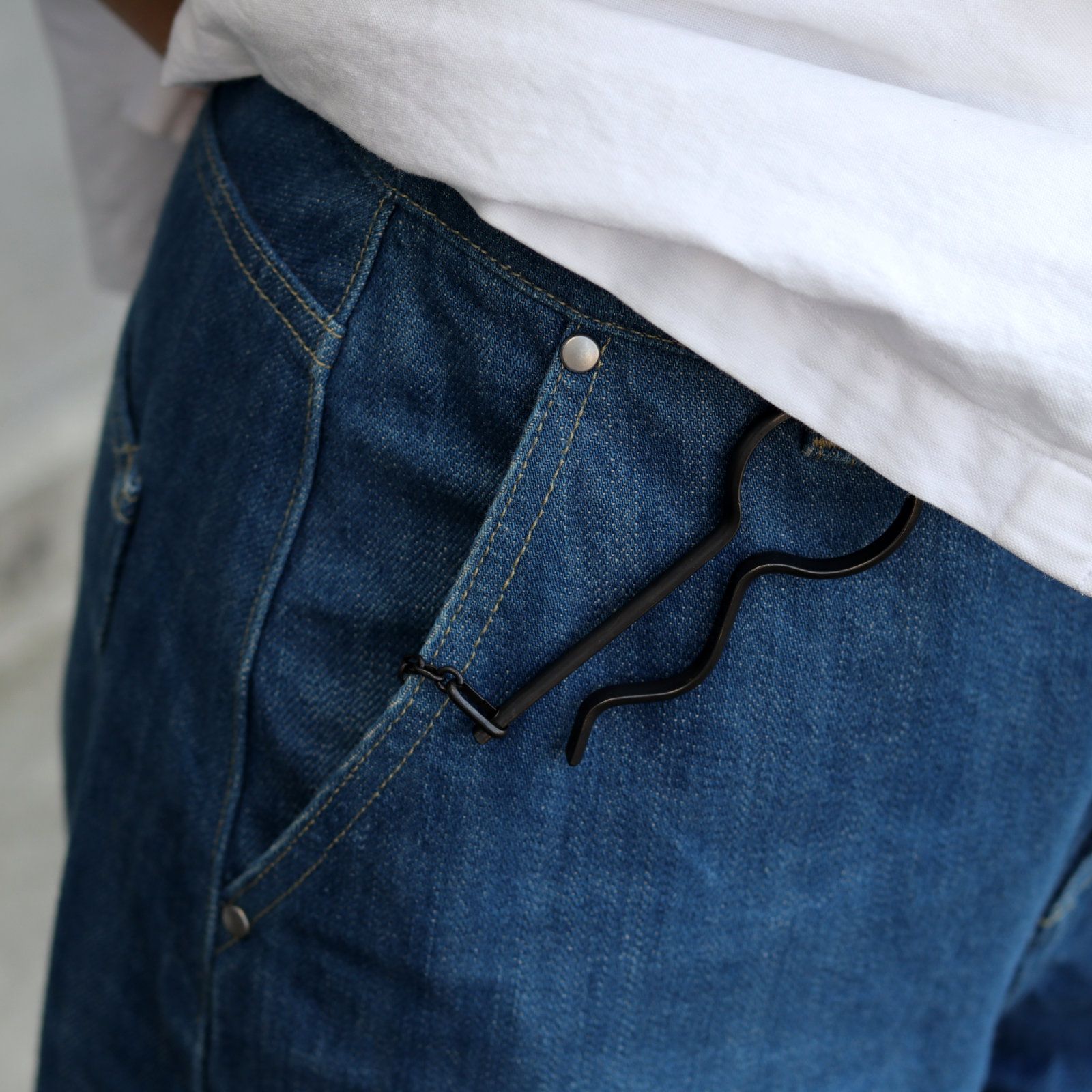 「SHORT SNAP KEY RING」キーリング ブラック