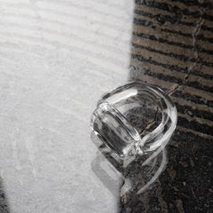 「Glass Square Ring」リング クリア