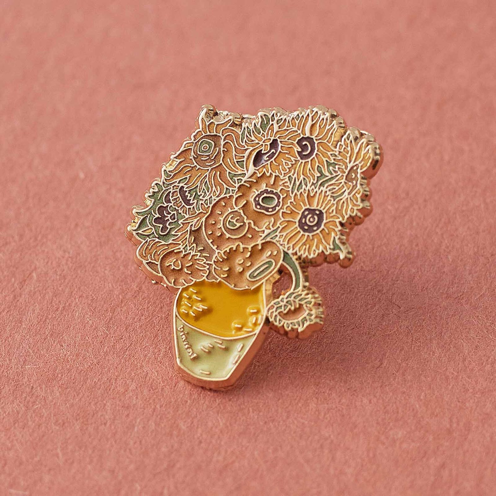 「Sunflowers Vincent van Gogh」ピンズ ひまわり/ゴッホ