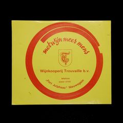 「wijnkooperrij Trouvalle b.v.」ヴィンテージステッカー ヨーロッパ