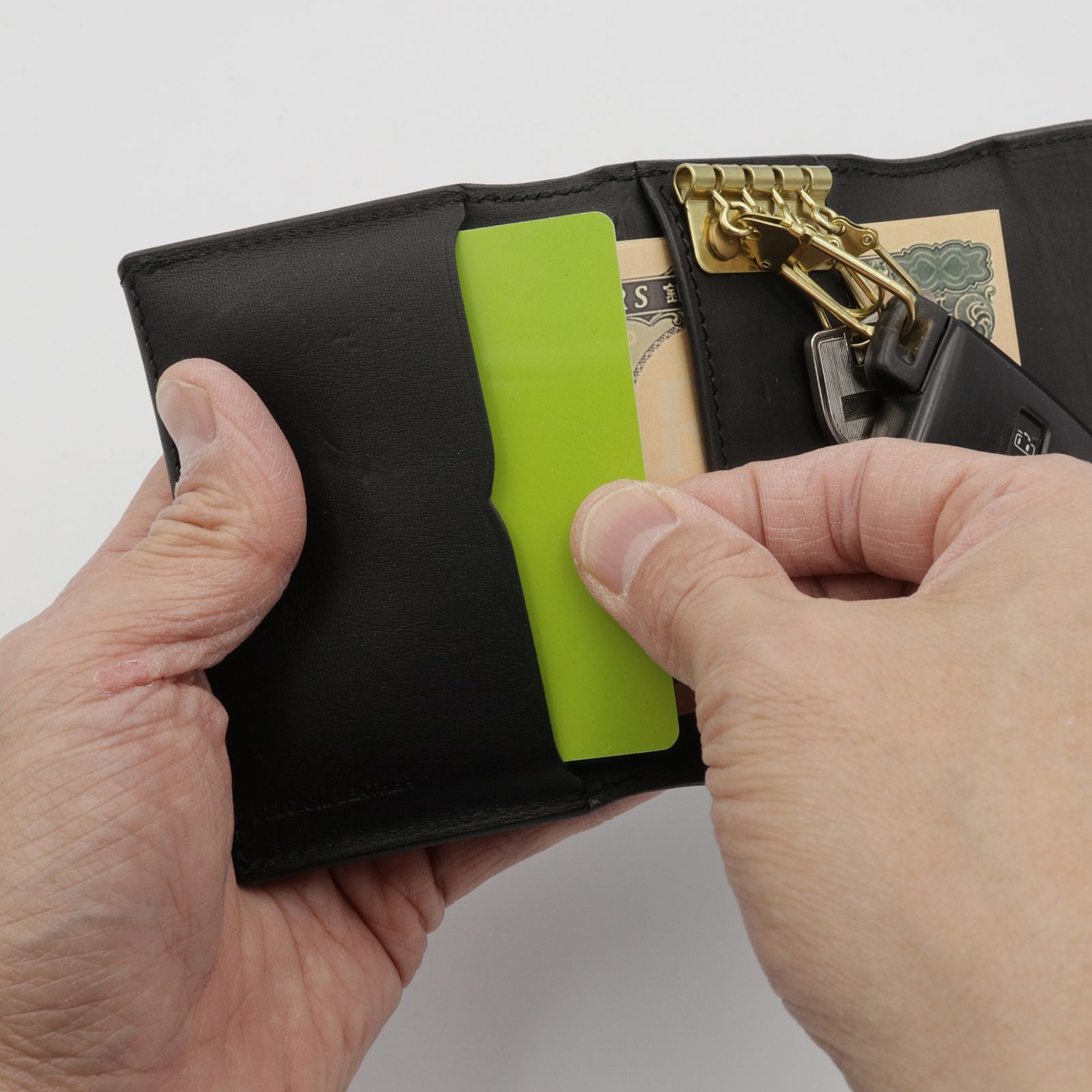 【Dual】コイン＆キーケース サドルプルアップ チョコ