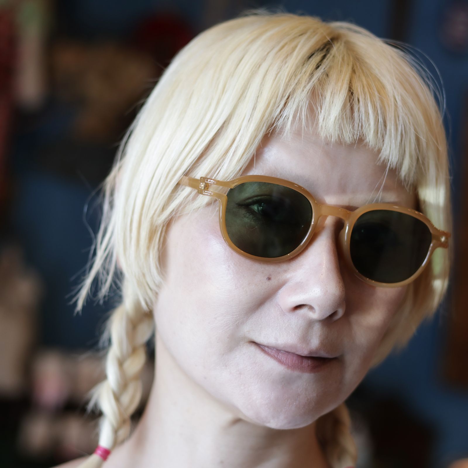 「HEIN」 POLYFONIA STUDIO Session "PIET HEIN EEK × Ciqi" Sunglasses CAMEL×Green Lens