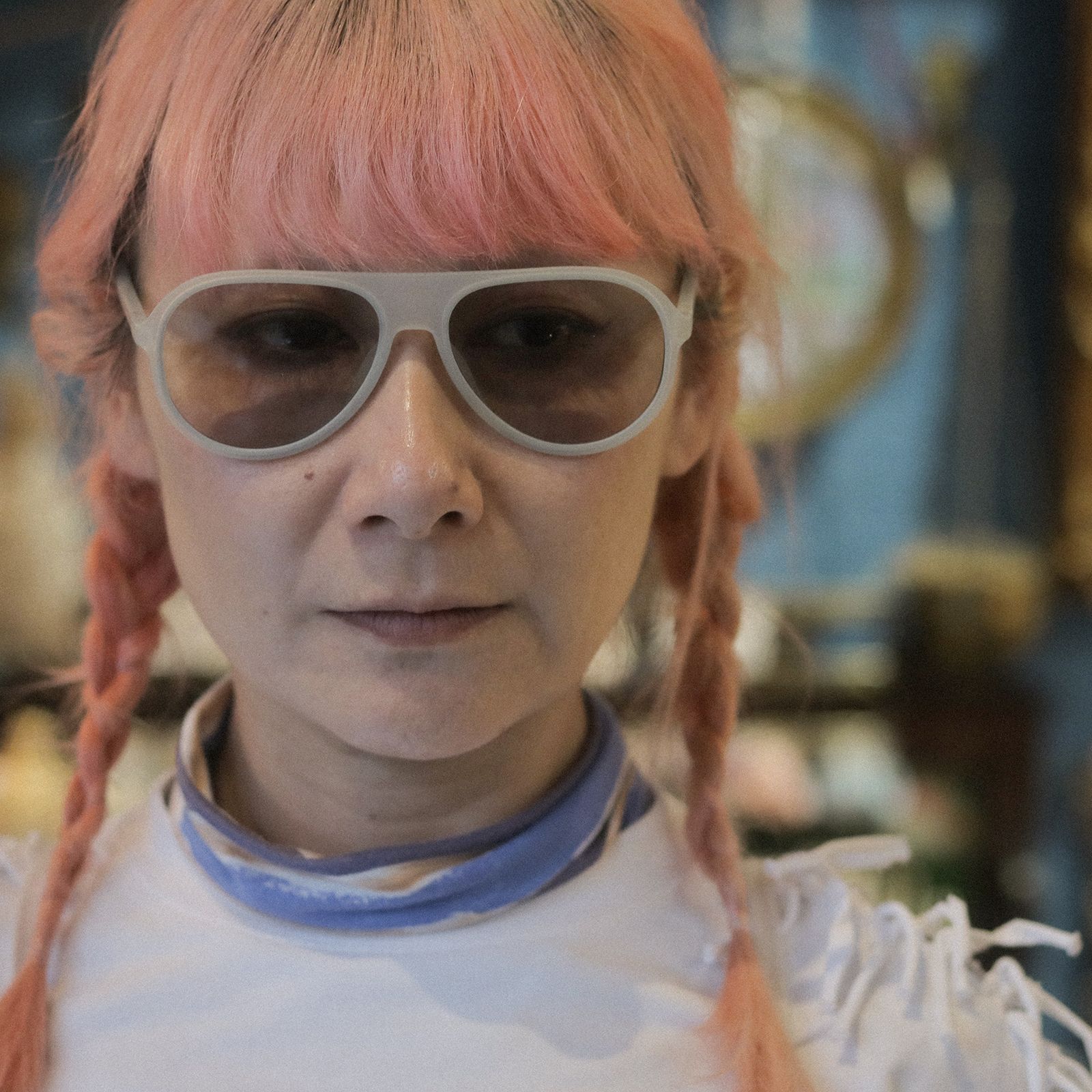 「Robyn」POLYFONIA STUDIO Session "Carole Baijings  Ciqi" Sunglasses Ice Green x Light Gray Lens