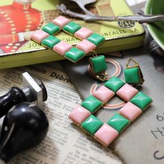 「レトロビッグフープタイル」イヤリング フランス