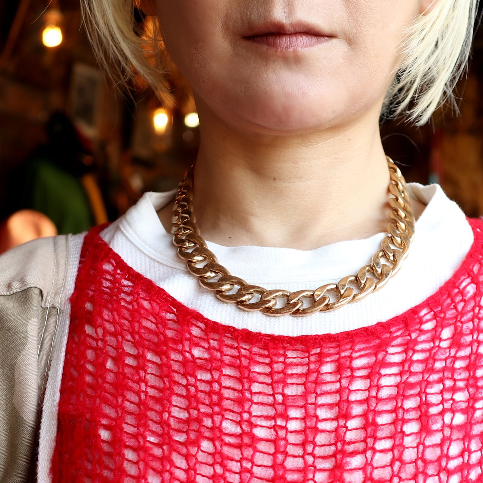 「チャンキーゴールドチェーン」ネックレス フランス