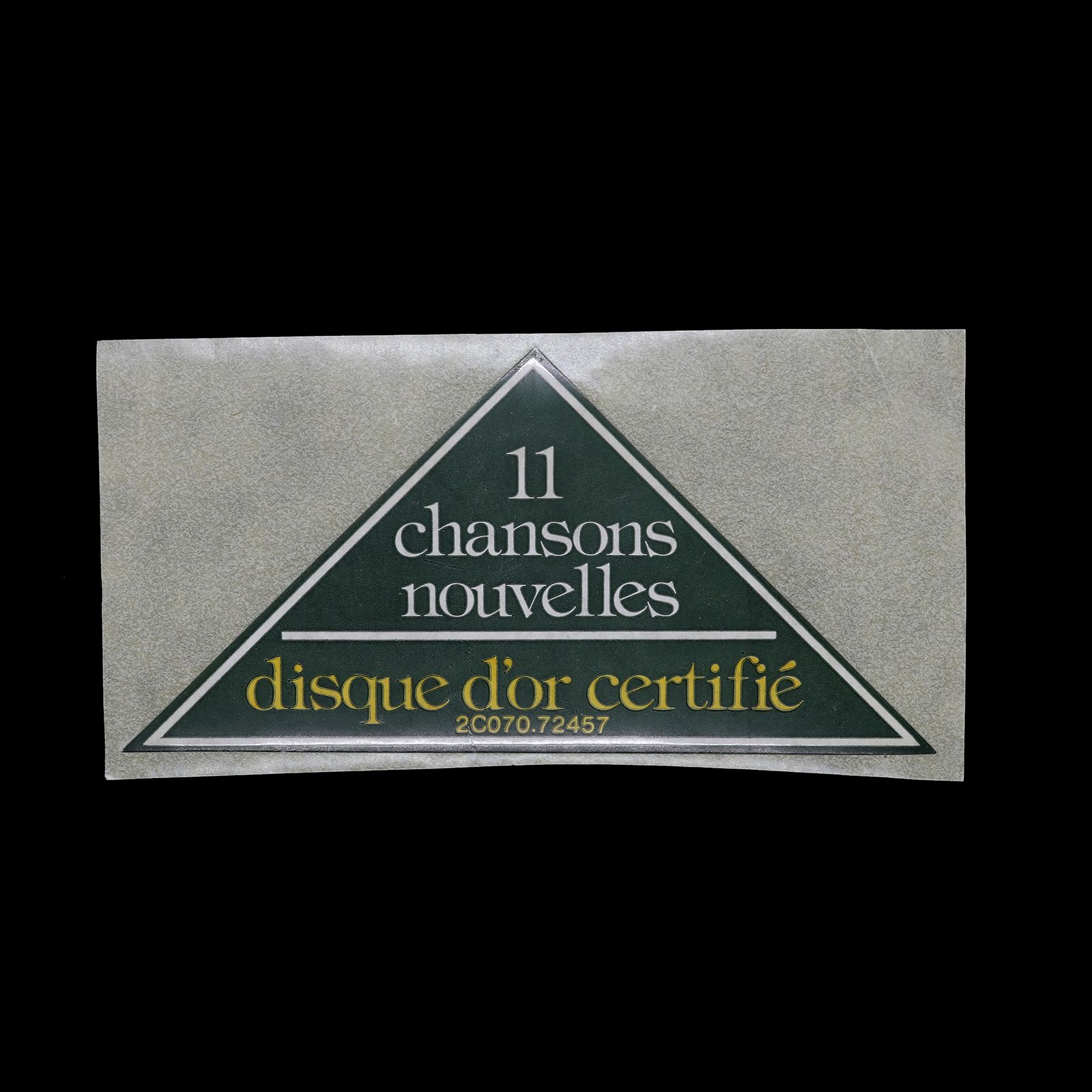 「disque d'or certifie」ヴィンテージステッカー ヨーロッパ