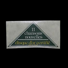 「disque d'or certifie」ヴィンテージステッカー ヨーロッパ