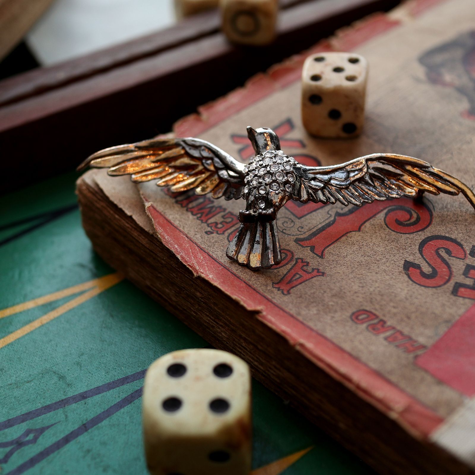 「クリスタルバード」ブローチ ヨーロッパ 1940-60s