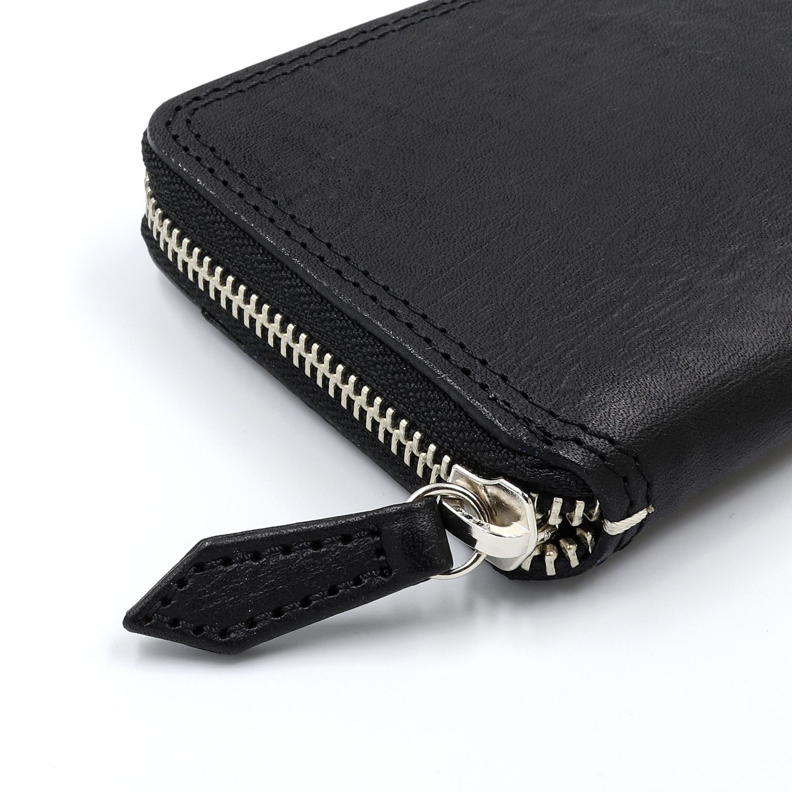 「MOKU」ラウンドミドル財布 ブラック