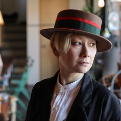 ダブルボタンキャノチエ ブラウン ベロア