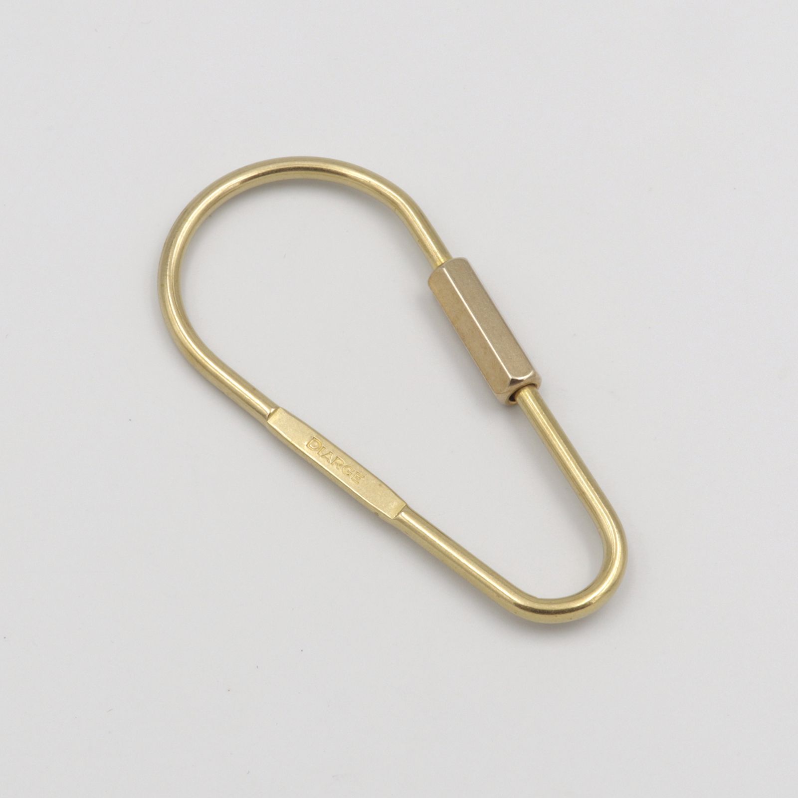 「DROP CARABINER KEYRING」キーリング ゴールド