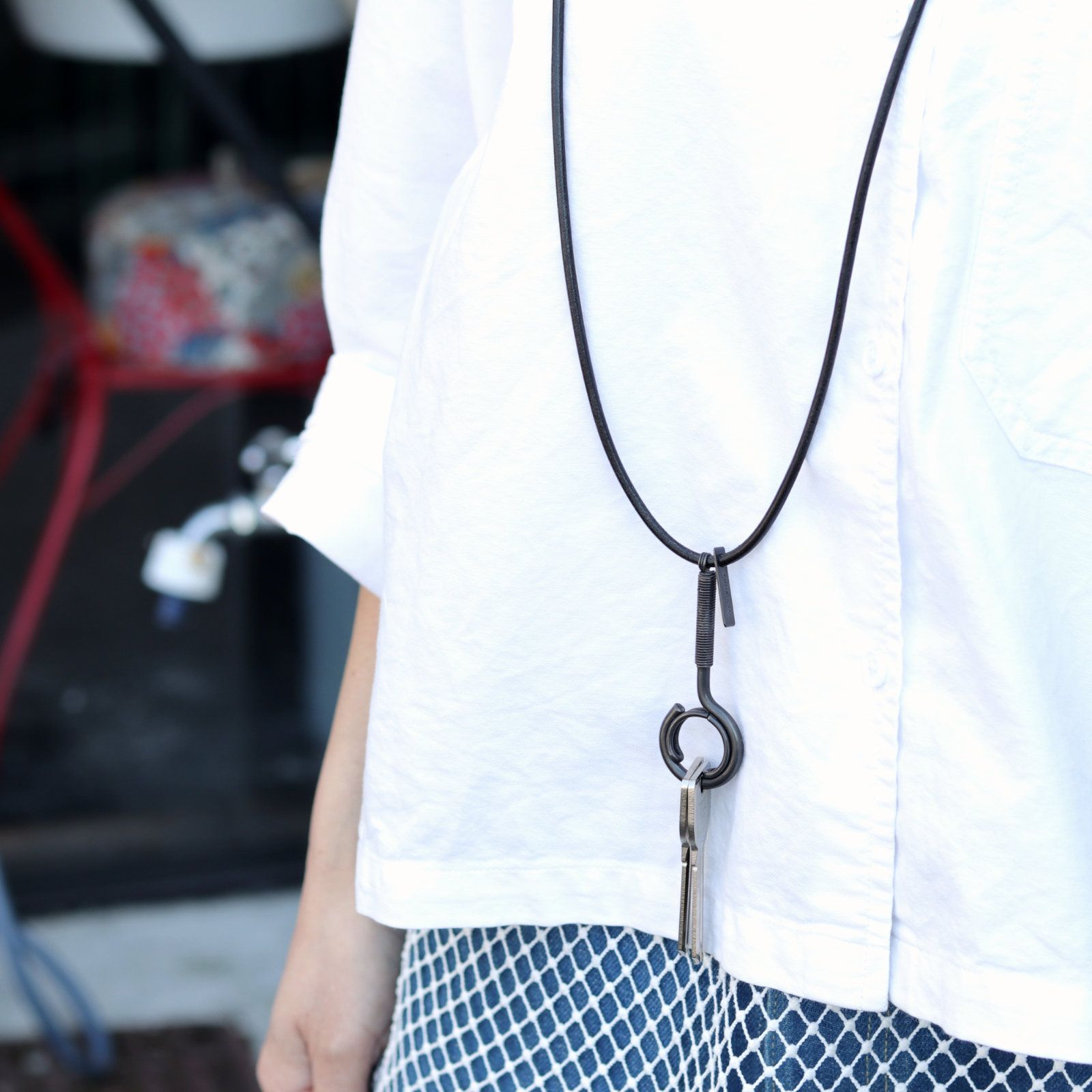 「HEATON NECK HOLDER」ネックホルダー キーリング ブラック