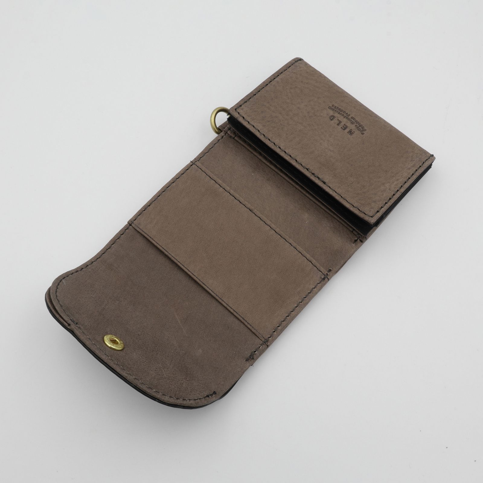 「PUFU」コンパクト財布 グレー