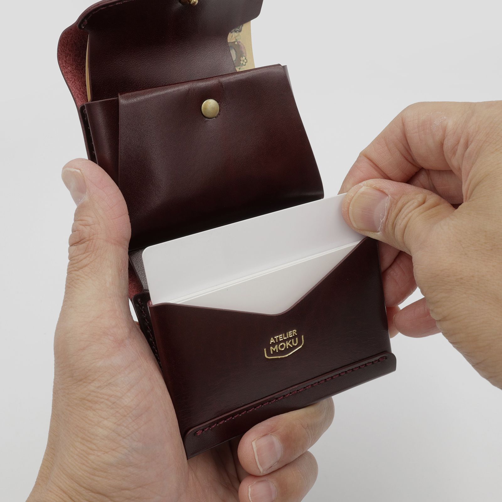 「三つ折りミニ財布PALUMO Rugato」blue