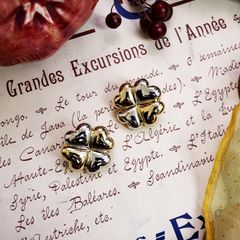 「四つ葉のクローバー」イヤリング スペイン 1980s