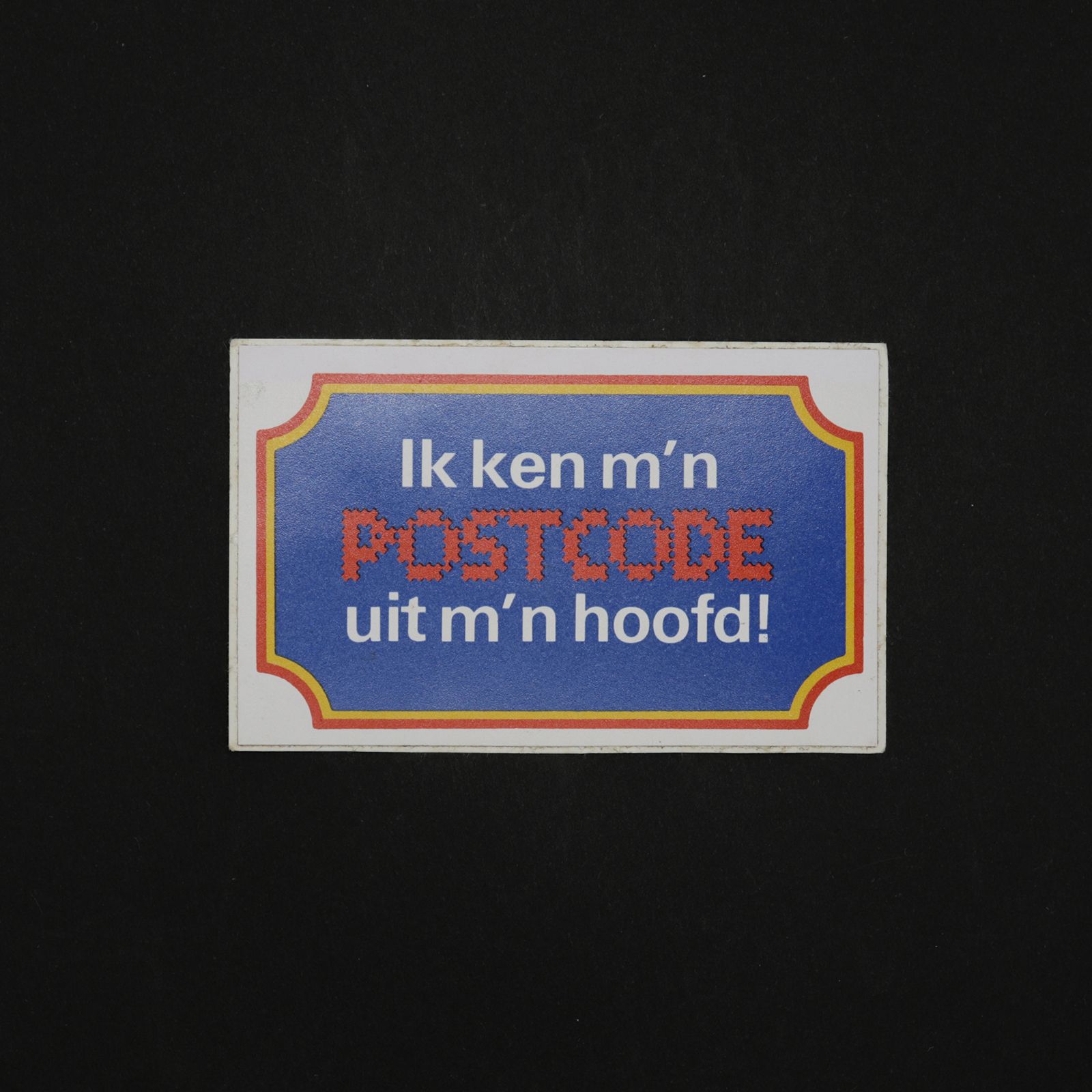 「POSTCODE」ヴィンテージステッカー ヨーロッパ