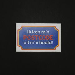 「POSTCODE」ヴィンテージステッカー ヨーロッパ