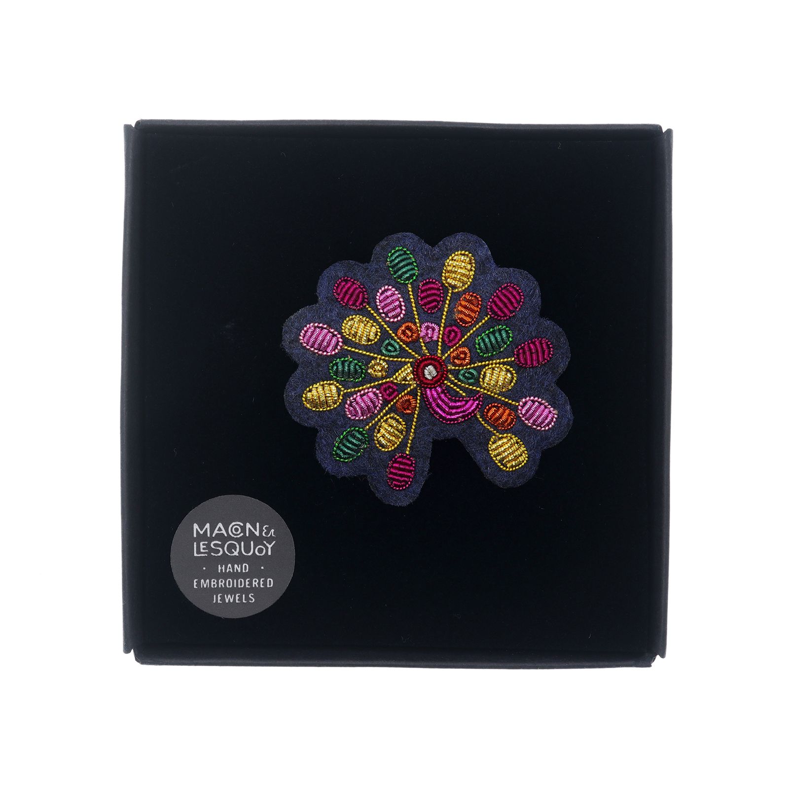 「Multicolored Peacock」ブローチ