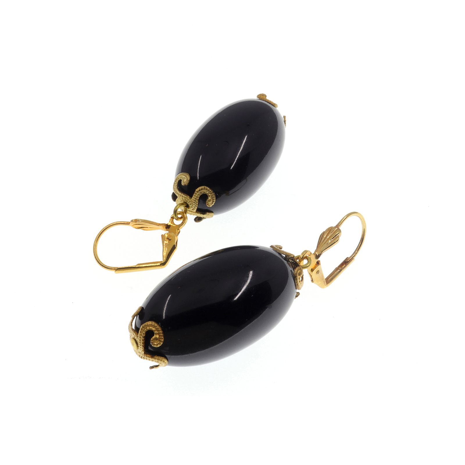 「ヒュージオーバルボタニカルL」ピアス フランス