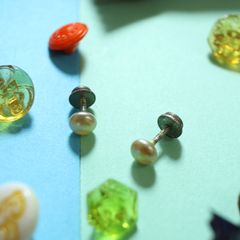 「60s グラスパール」 ピアス チェコスロバキア