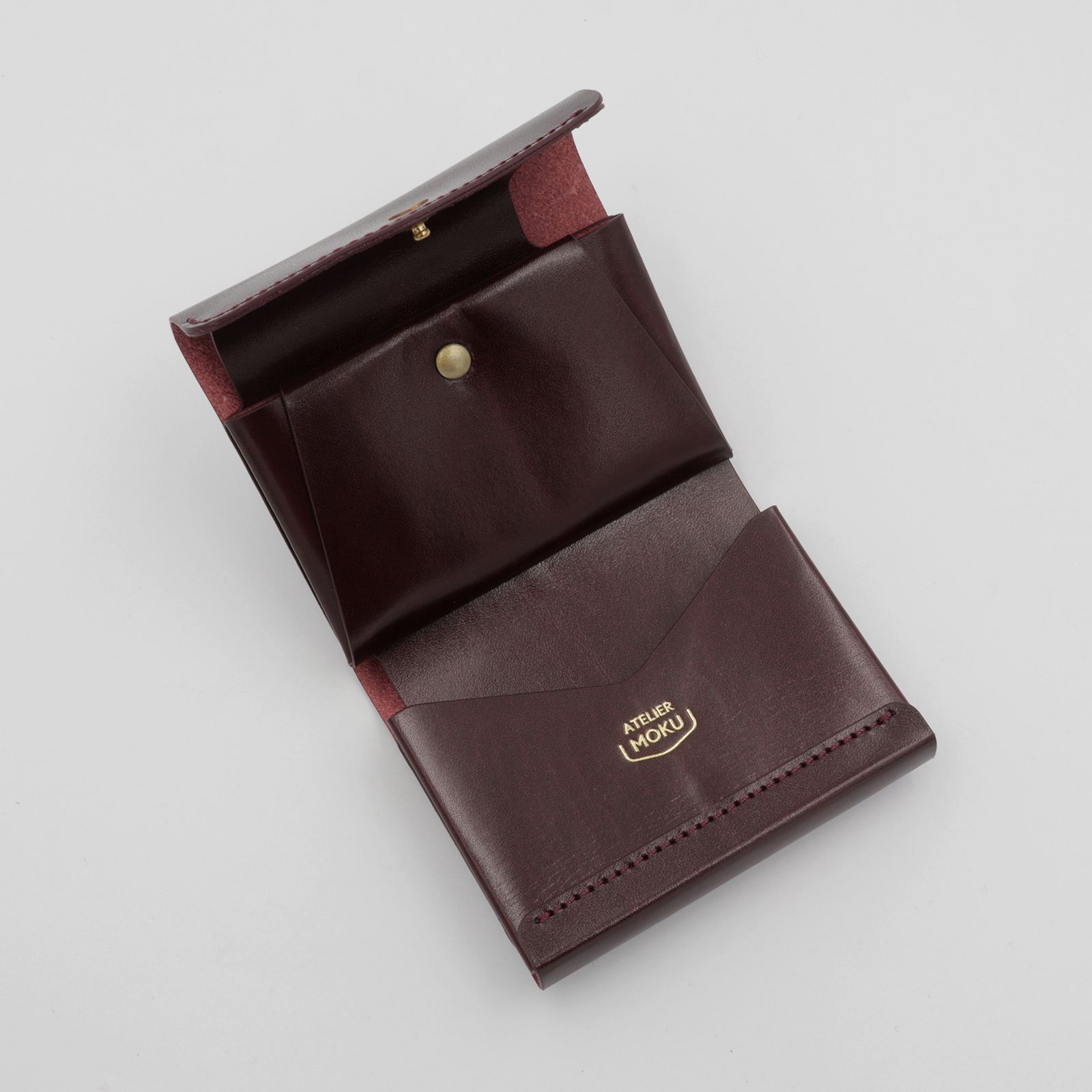 「三つ折りミニ財布PALUMO Rugato」wine