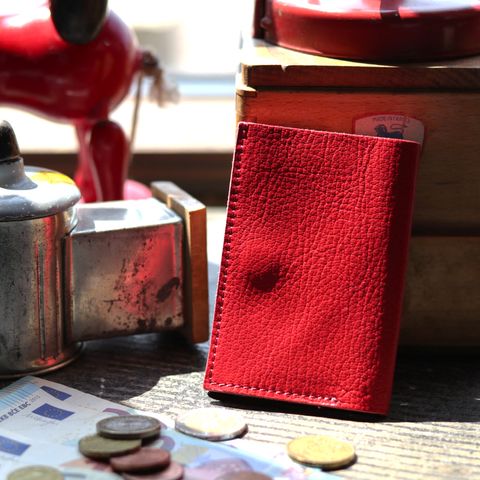 「straccio goat II」ミニ財布 レッド