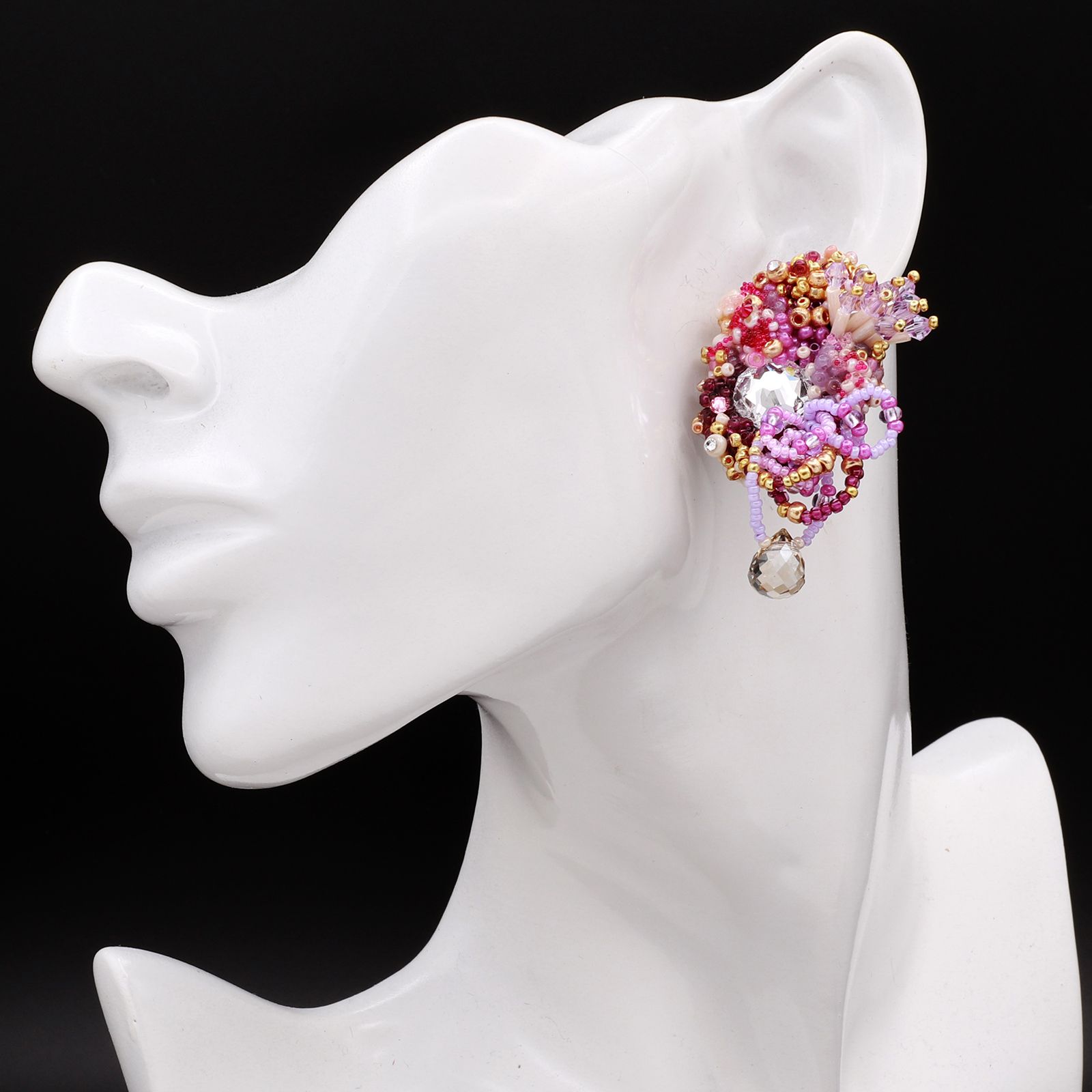 「tresor」イヤリング パープル【collection de couleurs de sachikoism】