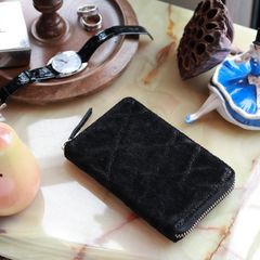 「ZOU」ラウンドミドル財布 ブラック