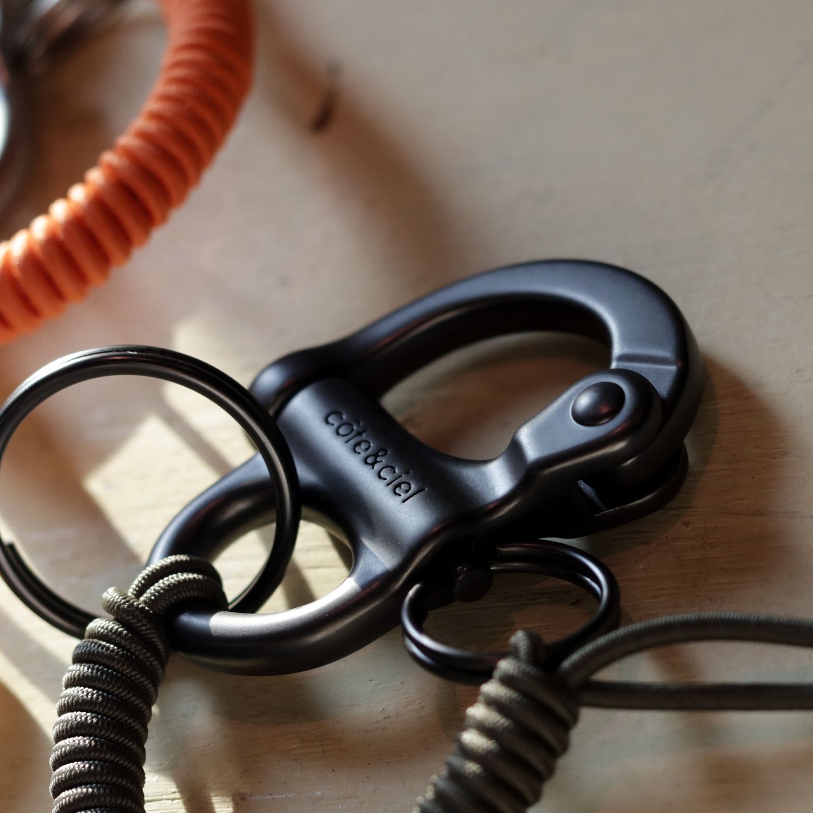 「LetGo Petits」キーリング オレンジ×シルバー