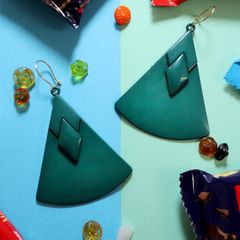 「80s シェイクファン」 グリーン ピアス イギリス