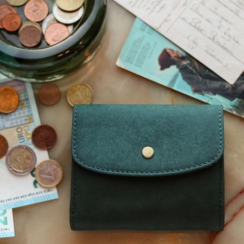 「PUFU」ミドル財布 グリーン