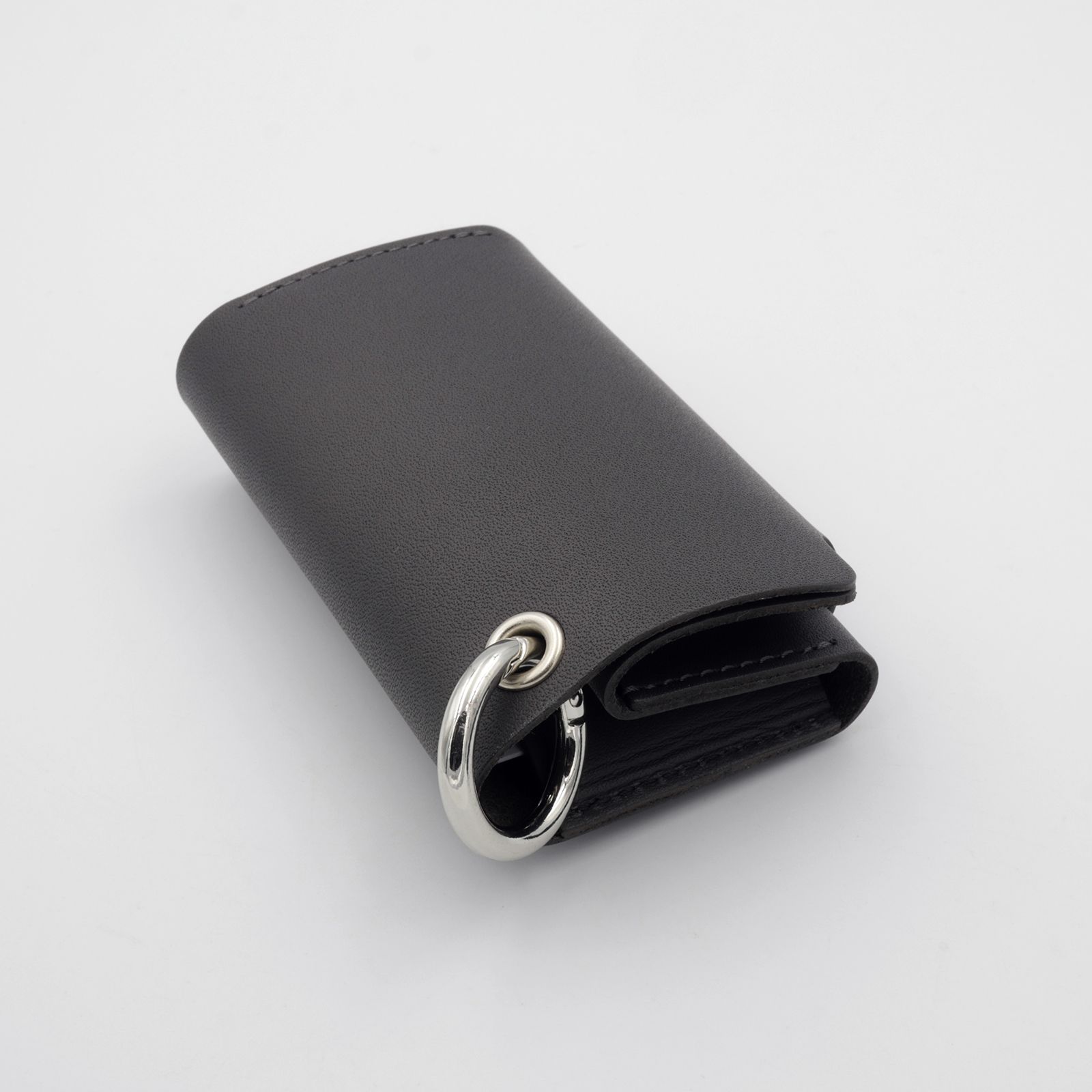 「単純化」三つ折り財布 ダークグレー