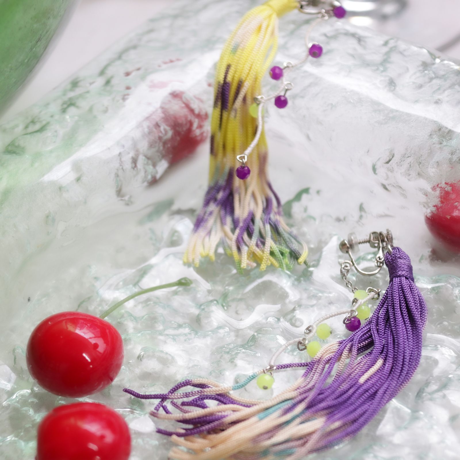 「Fete de l'eau TEO 水中花」イヤリング