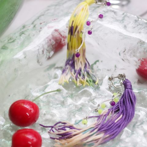 「Fete de l'eau TEO 水中花」イヤリング