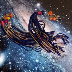「TEO 星雲染めビーズ」ピアス【La cosmologie de sachikoism】