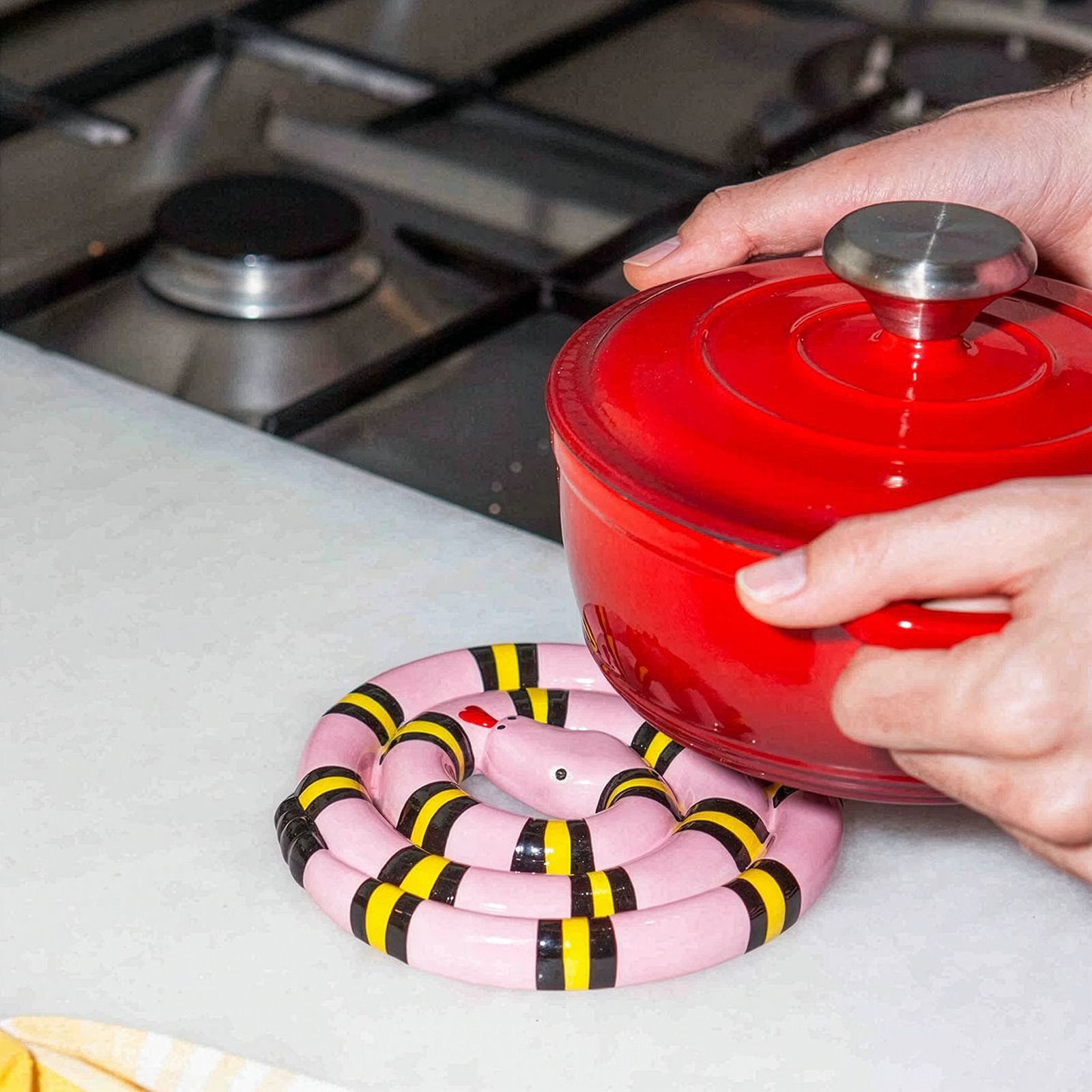 Snake Trivet ピンク