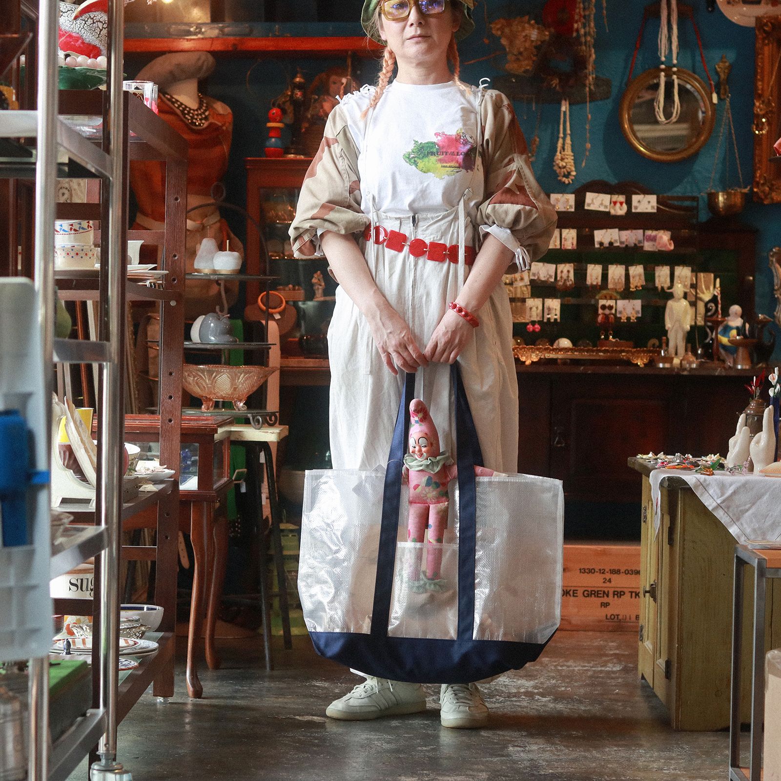 「PE TOTE BAG L」レッド