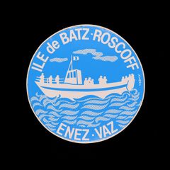 ILE de BATZ-ROSCOFF ヴィンテージステッカー フランス