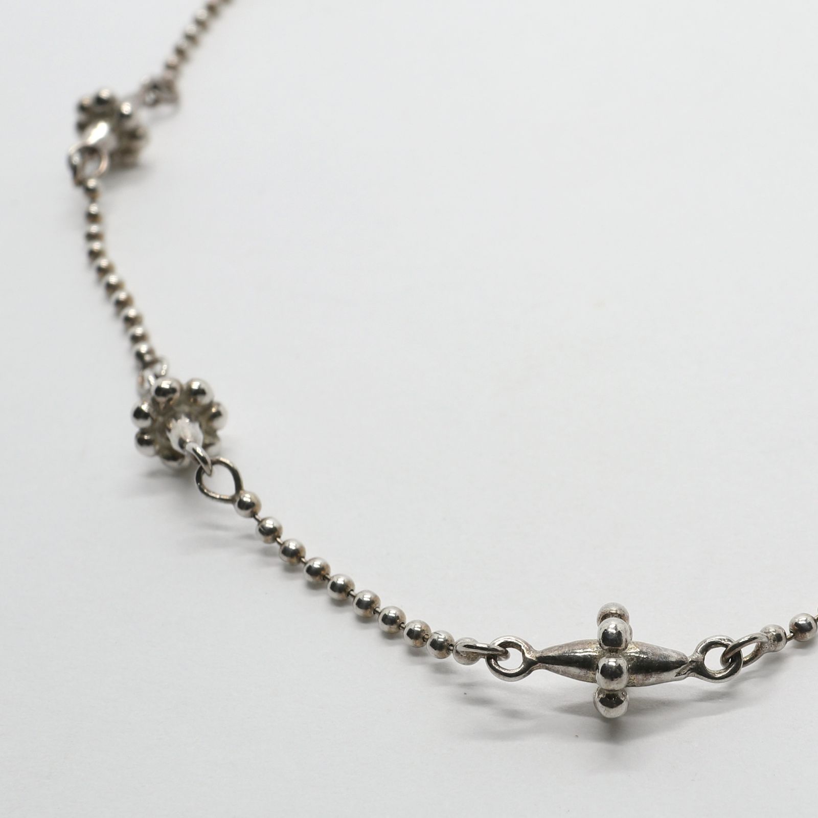 「フローラルボールチェーン」ネックレス ヨーロッパ silver925