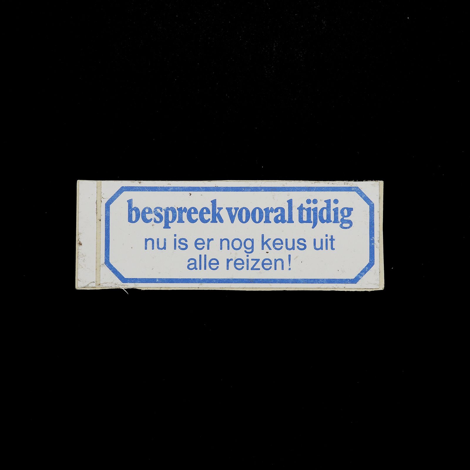「bespreek vooral tijdig」ヴィンテージステッカー ヨーロッパ