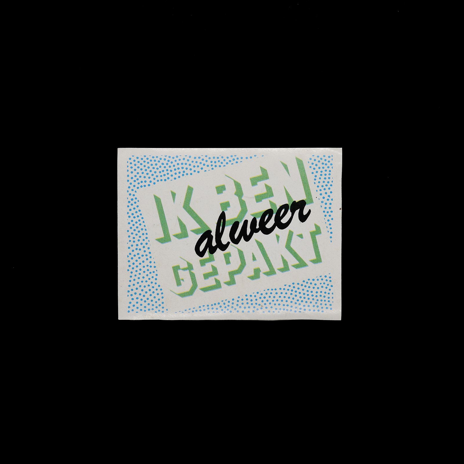 「IK BEN GEPAKT」ヴィンテージステッカー ヨーロッパ