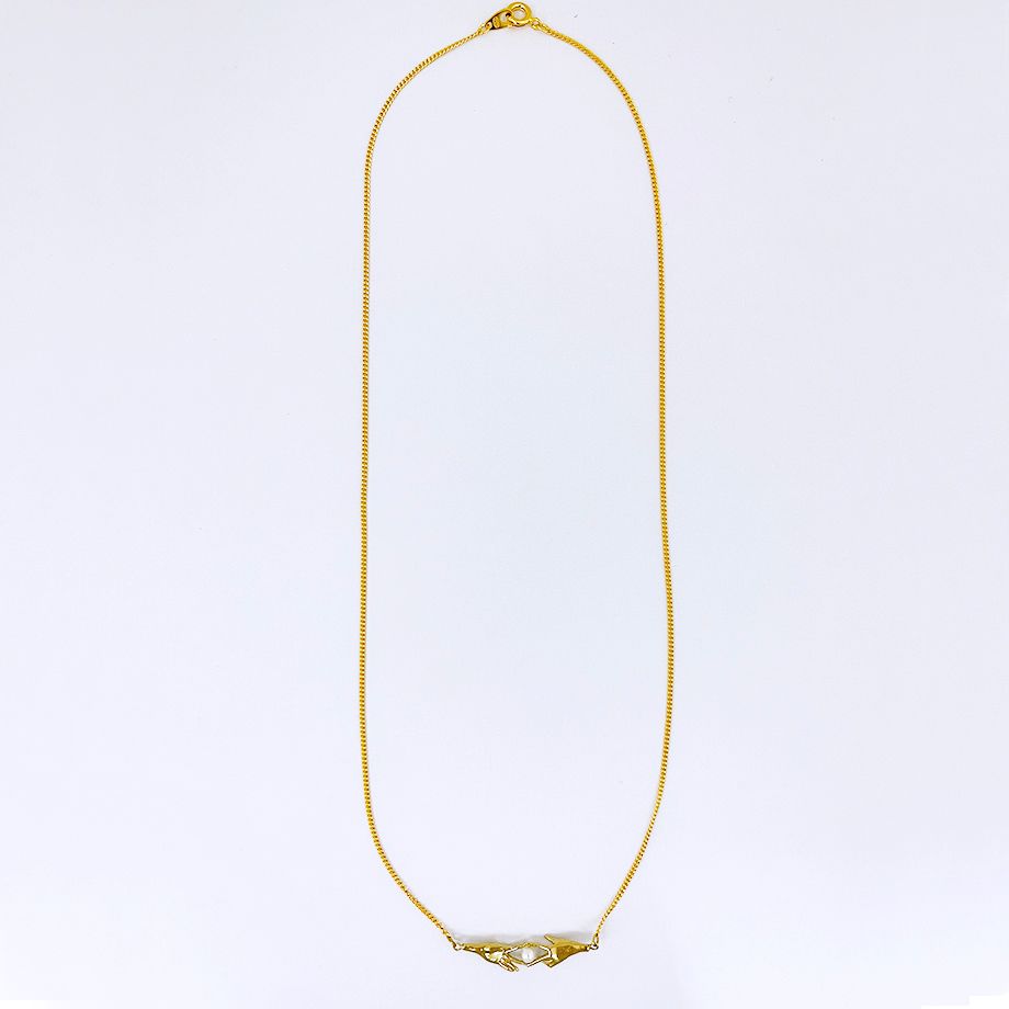 <限定再入荷> Lien necklace 【Aquvii × corne】 -brass-